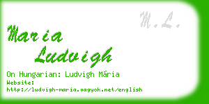 maria ludvigh business card
